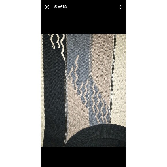 Vintage Made In USA 3D Men's Sweater  Protege Collection Coogi Style 90's SZ M - Picture 9 of 12